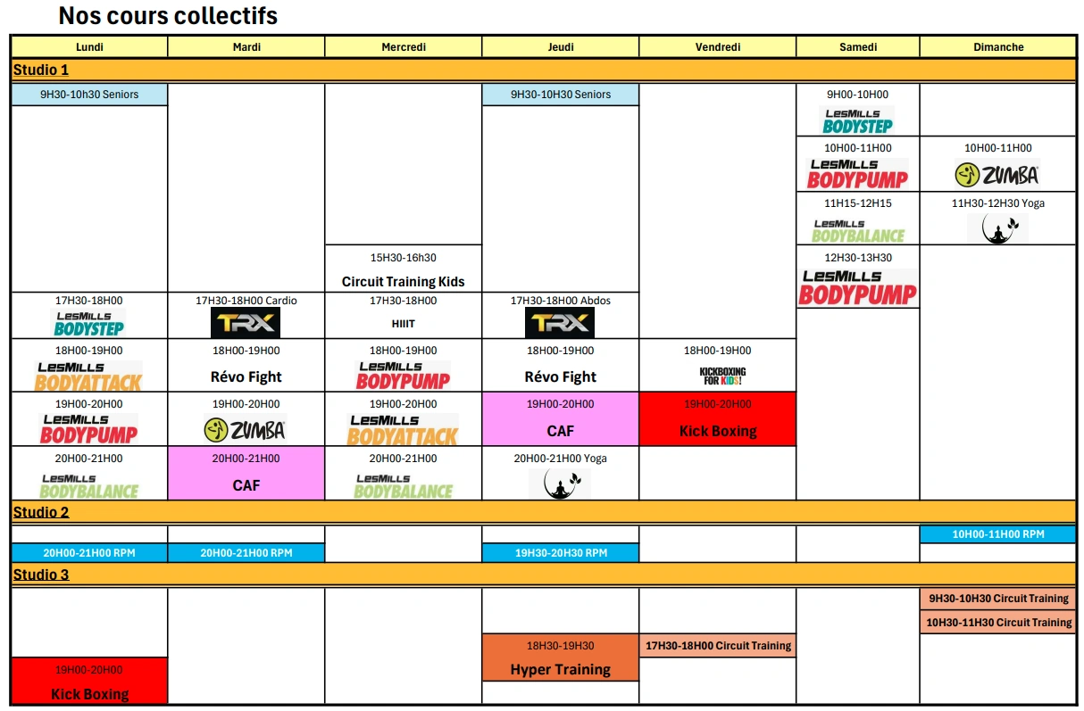 Grille horaire décembre 2025 Grille horaire décembre 2025